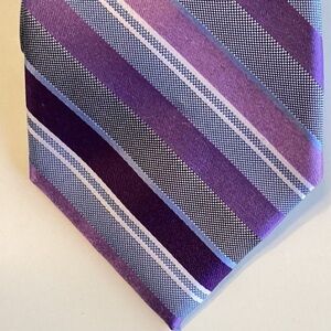 Saddlebred Purple, Lavender & White Stripe XL Tie